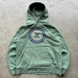 Vintage boxy light blue‎ Hurley hoodie with great front hit